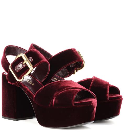 red velvet prada shoes|prada shoes for women.